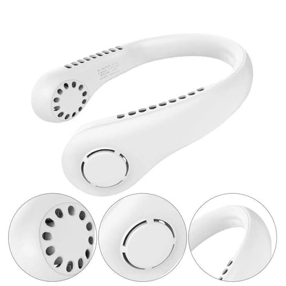 Rechargeable Neck Fan Bladeless Portable Fan – Hands-Free Wearable Cooling Fan with Adjustable Speeds – Ideal for UAE Summer, Travel & Outdoor